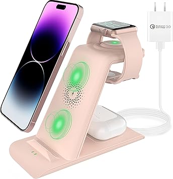 3 in 1 Wireless Charging Station Compatible with Apple Products