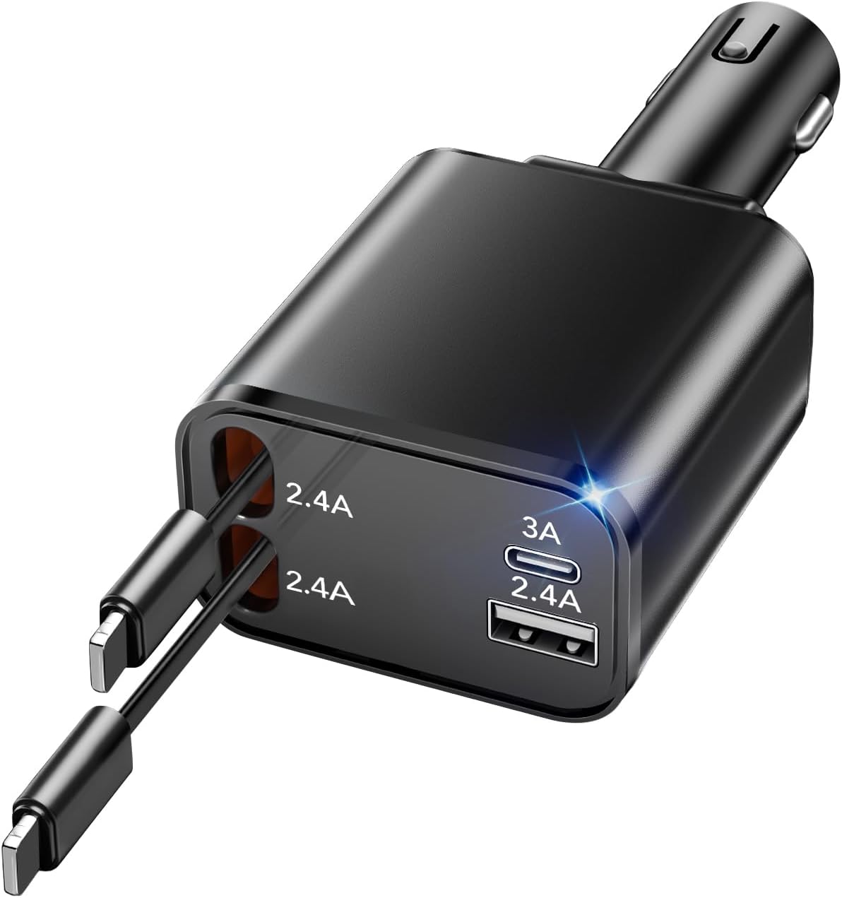 4-in-1 Retractable Car Charger